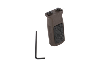 Daniel Defense M-LOK vertical foregrip is lightweight and durable glass filled polymer with a MIL-SPEC+ brown finish